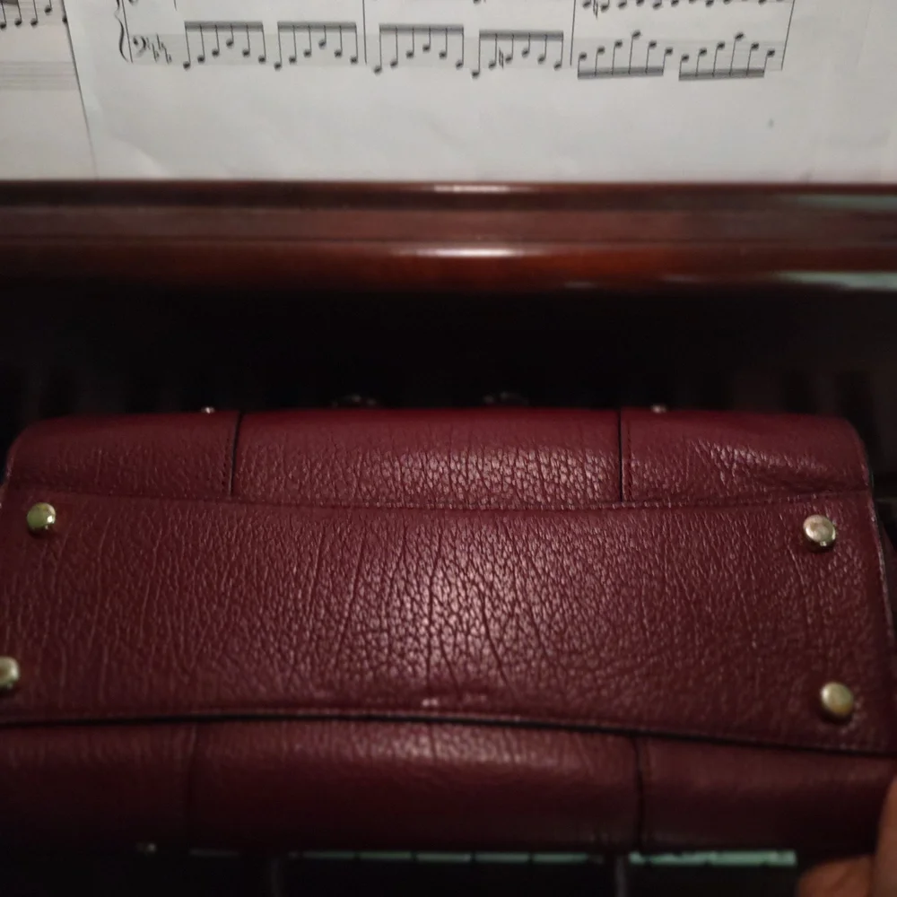 Coach Dark Red Embellished Satchel - Picture 2 of 4